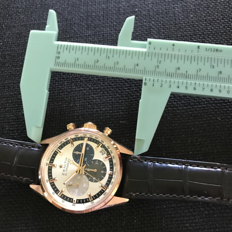 Lug to lug size for Zenith El Primero watch