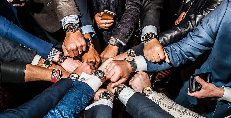 Many watches wrist shot