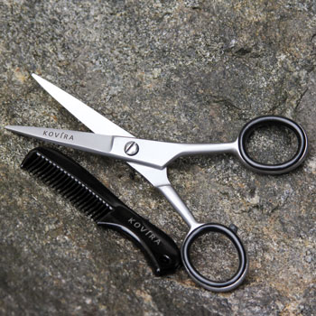 Moustache & Beard Kovira Travel Scissors With Pouch & Comb Moustache & Beard Kovira Travel Scissors With Pouch & Comb