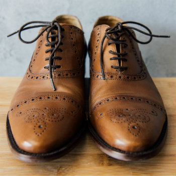 Tan-Semi-Brogues-On-Table