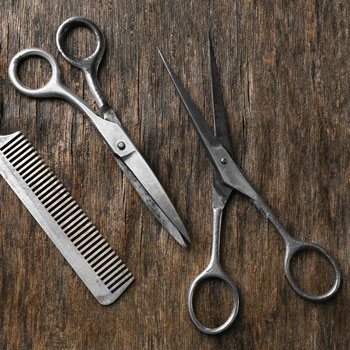 Vintage Barber Shears & Comb