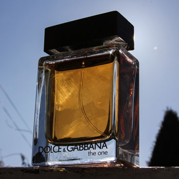 Dolce & Gabbana The One Bottle In Front Of Winter Sun