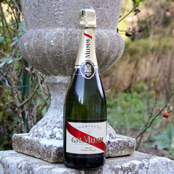 GH Mumm Cordon Rouge On Stone Wall