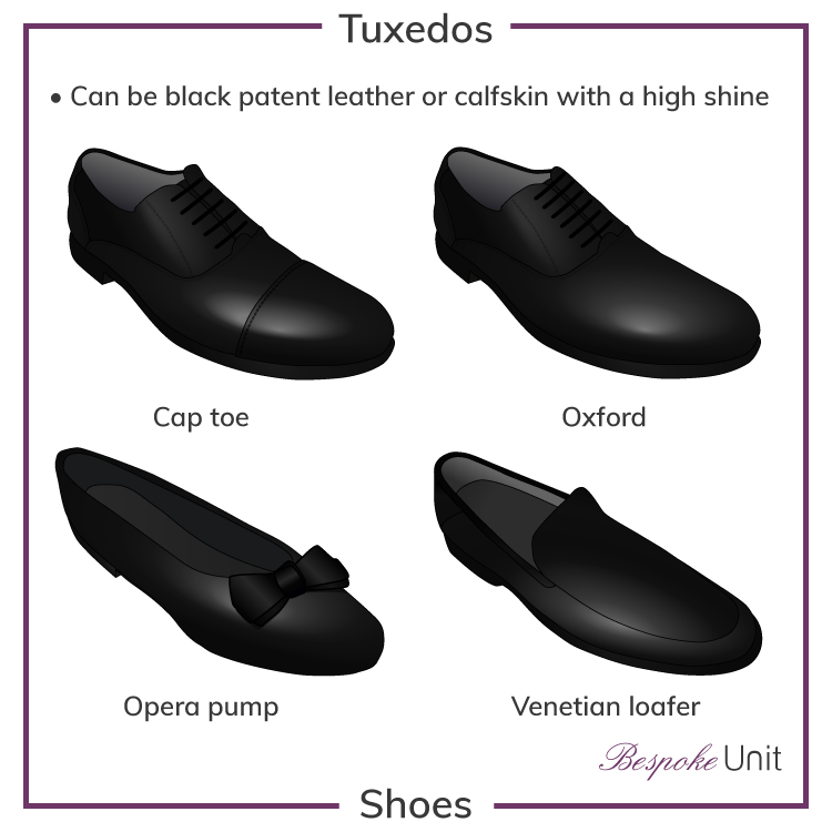 Proper tuxedo shoes