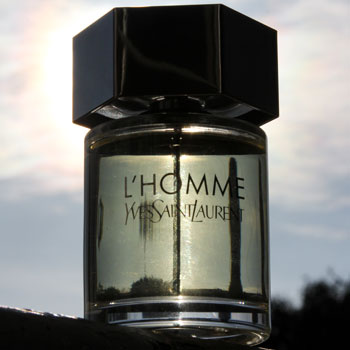 Yves Saint Laurent L'Homme Bottle In Front Of Sun
