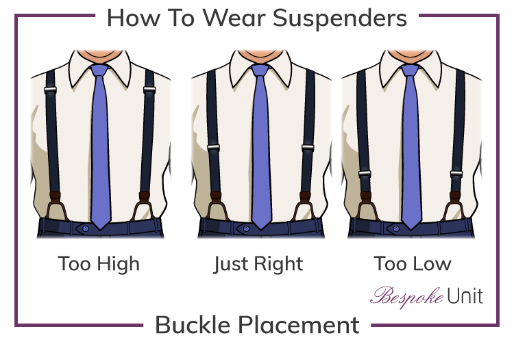 correct suspenders buckle-placement