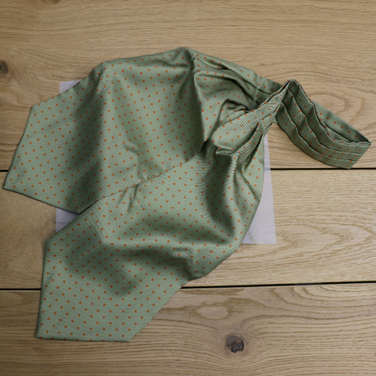 dotted ascot on wood table