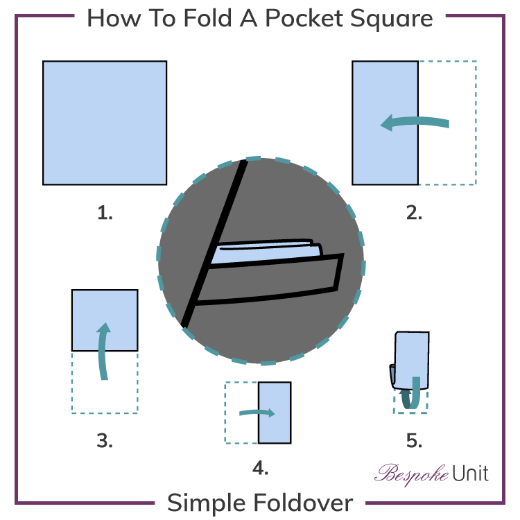 how-to-fold-a-pocket square simple foldover