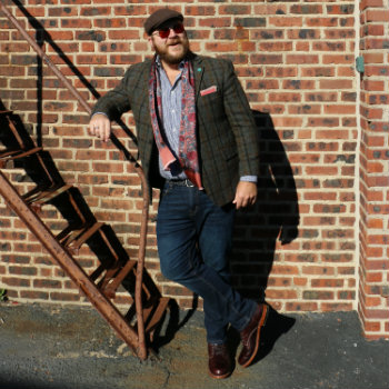 paul anthony in silk scarf