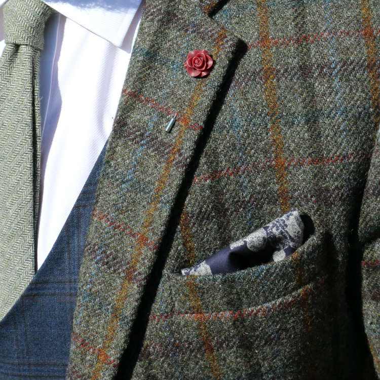 pocket square and sport coat