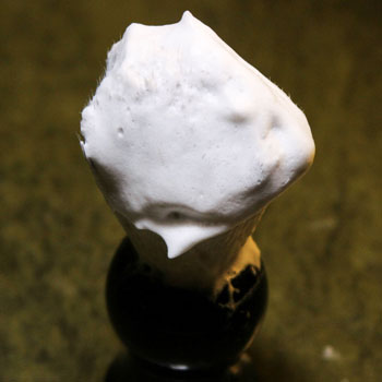 shaving brush with lather