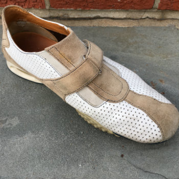 suede and white mens sneaker