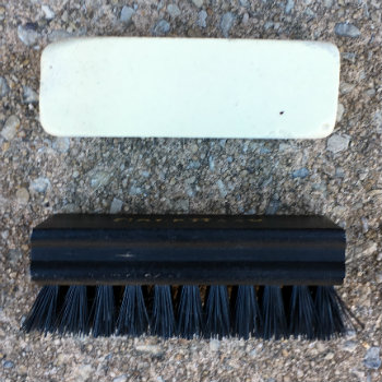 suede eraser and brush