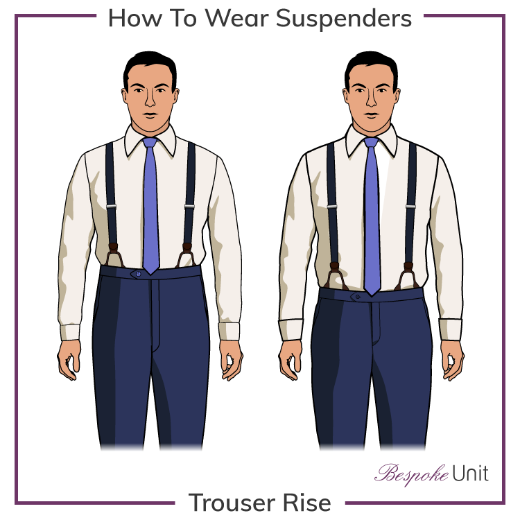 trouser-rise for suspenders