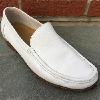 white leather mens venetian loafer