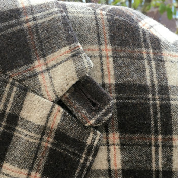 wind tab on plaid blazer