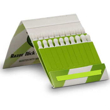 Barberupp Green Stix Styptic Match Book Barberupp Green Stix Styptic Match Book
