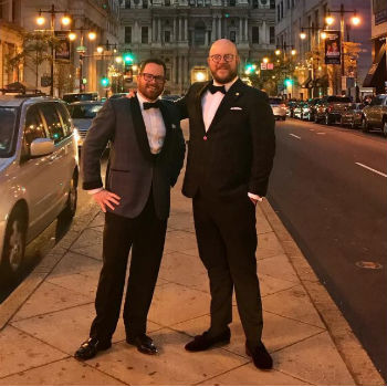 Bob Raymond In Smoking Jacket With Paul Anthony In Tuxedo