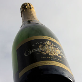 Canard Duchêne Authentic Brut Champagne Bottle Sky Background