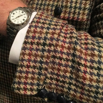 Houndstooth-Jacket-Sleeve Cuff