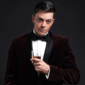 Man-In-Burgundy-Velvet-Smoking-Jacket-