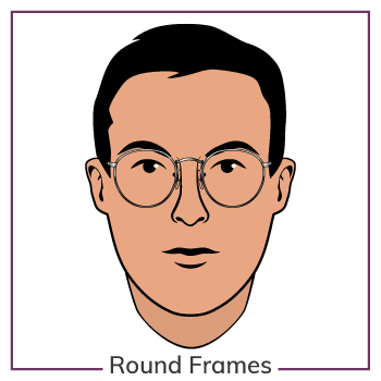 Oval Face Wearing Round Glasses Frames