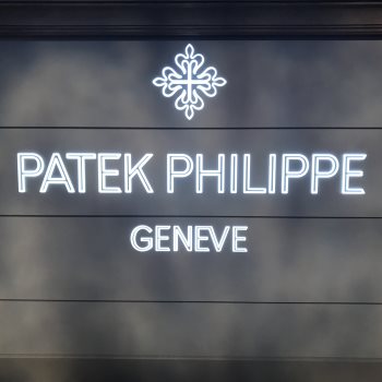 Patek Philippe Geneve Brand Logo Omega Seamaster 300 Watch Front View