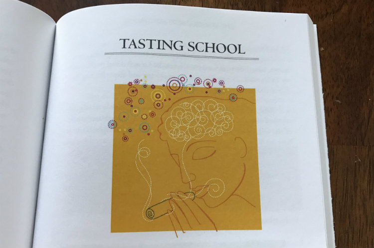 Tasting School graphic in cigar book