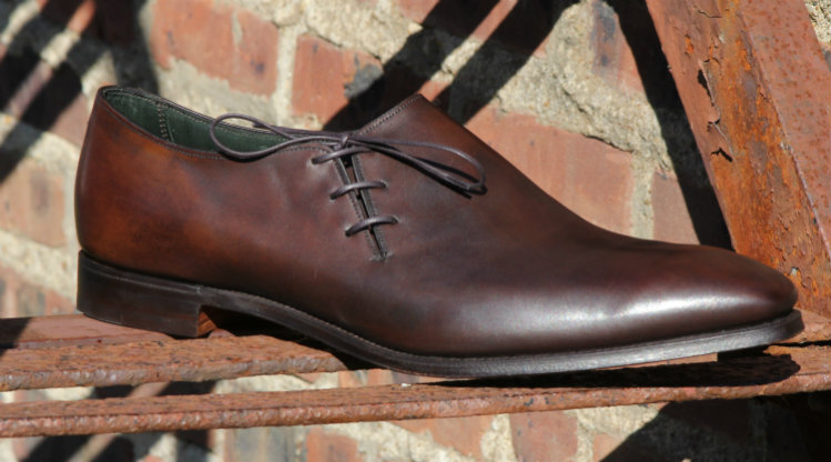 brown foster and son side lace shoe