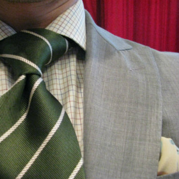 grey peaked lapel jacket