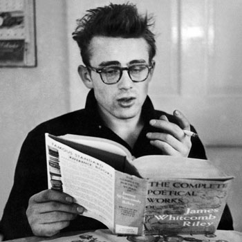 james dean square glasses