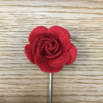 red lapel flower