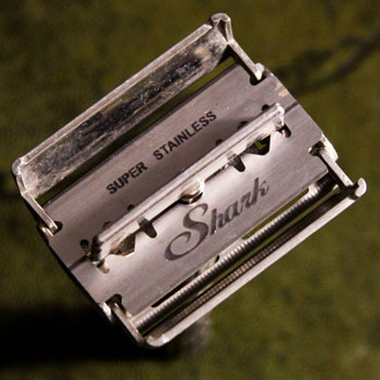 vintage gillette safety razor with butterfly mechanism