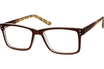 zenni optical brown square glasses