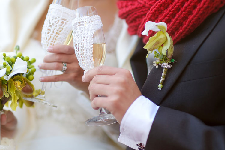 A-Bride-&-Groom-With-Boutonnieres
