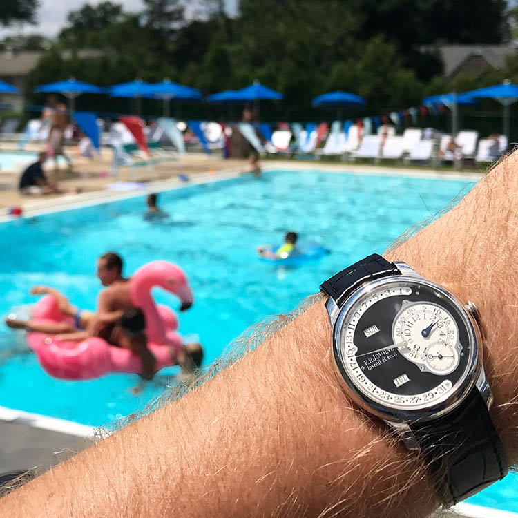 F.P. Journe Octa Calendrier at the Pool