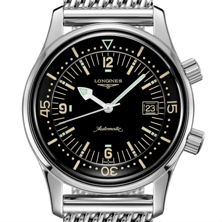 Longines Legend Diver Date Watch Face