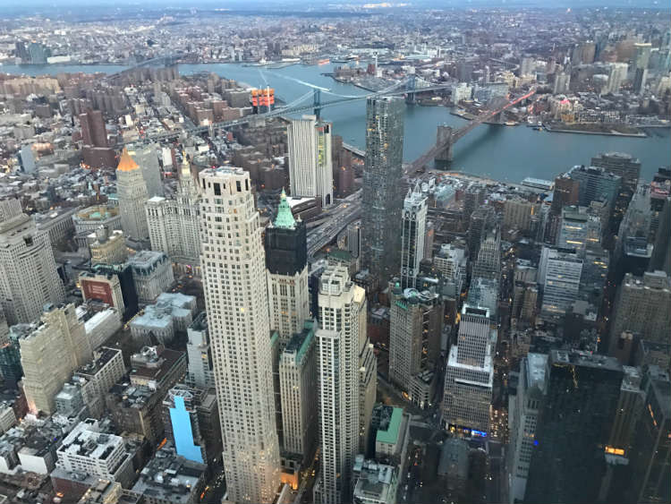 Lower East Side Manhattan and East River View