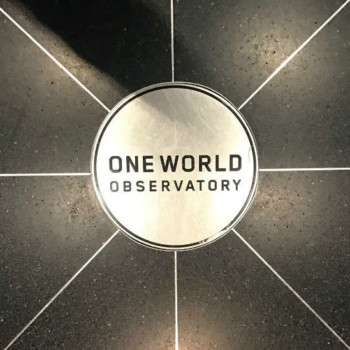One World Observatory Logo On Floor Of WTC Building