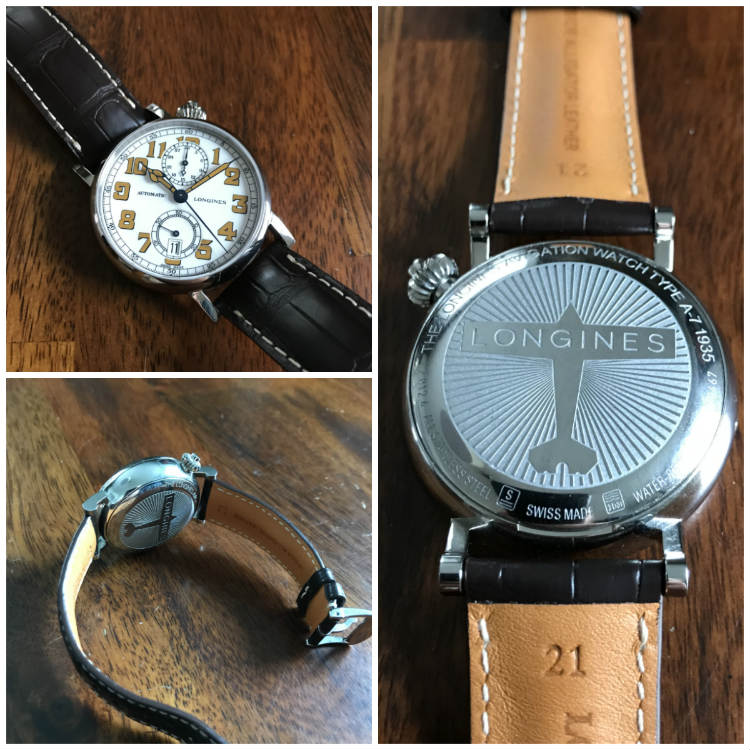 Airplane on watch caseback