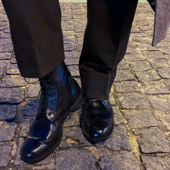 Allen Edmonds Dalton Wingtip Brogue Boots Paved Street