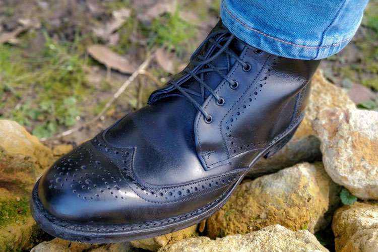 Allen Edmonds Dalton Wingtip Brogue Boots Rocks