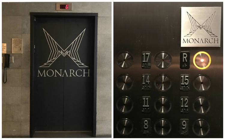 Elevator To Monarch Rooftop Lounge In Manhattan