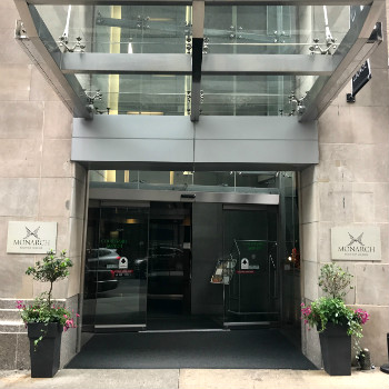 Entrance To Monarch Rooftop Bar At The Courtyard Marriot Hotel