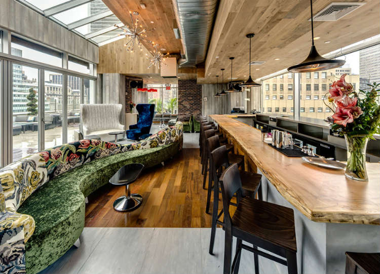 Inside Monarch Rooftop Bar Cocktail Lounge