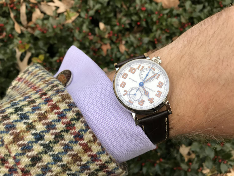 Longines Avigation Type A-7 1935 with tweed jacket