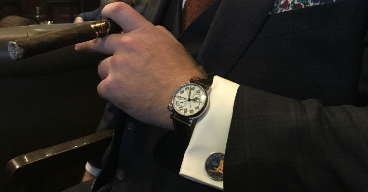 Paul Anthony in 3-piece suit and Avigation Type A-7