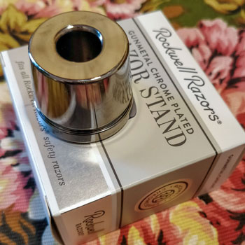 Rockwell Razor Chrome Inkwell Shaving Stand