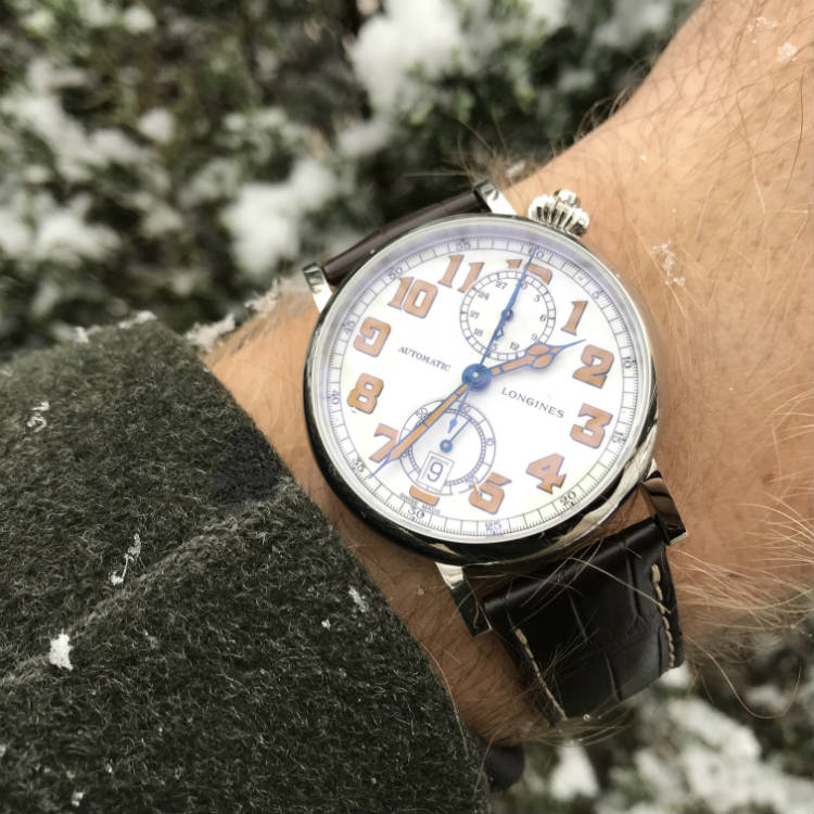 Snow falling on Longines A-7 1935 Watch