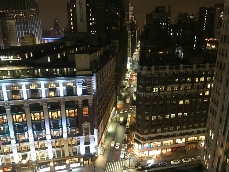 View Of West 35th Street & 6th Avenue From Monarch Rooftop Bar